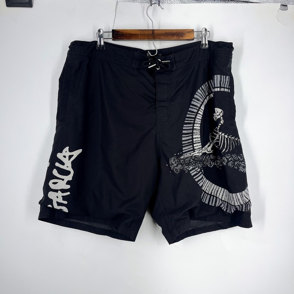 Section 119 Jerry Garcia Bertha Skeleton Board Shorts Mens Grateful Dead Size 38